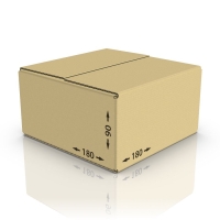 Картонная коробка 180*180*90 мм, Т-23 бур.