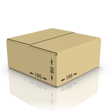 Картонная коробка 195*195*80 мм, Т-21 бур.