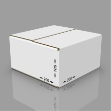 Картонная коробка 200*200*100 мм Т-22 белый 