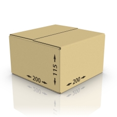 Картонная коробка 200*200*115 мм, Т-22 бур.