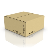 Картонная коробка 200*200*85 мм, Т-22 бур.