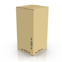 Картонная коробка 210*210*420 мм, Т-23 бур.