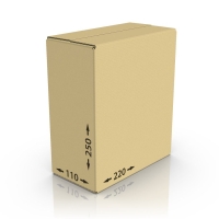 Картонная коробка 220*110*250 мм, Т-22 бур.
