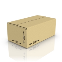 Картонная коробка 220*122*80 мм, Т-23 бур.