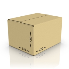 Картонная коробка 220*170*130 мм, Т-23 бур.