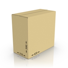 Картонная коробка 420*210*390 мм, Т-22 бур. с перекрывающимися клапанами 068