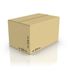 Картонная коробка 470*300*270 мм, Т-23 бур.