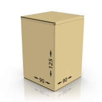 Гофроупаковка FEFCO 0211 (90*90*125 мм) Т-23 бур. 