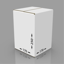 Картонная коробка 170*170*250 мм белый 