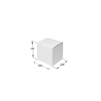 Картонная коробка 200*200*100 мм Т-22 белый 