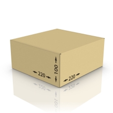 Гофроупаковка FEFCO 0427 220*220*100 мм Т-23 бурый «E»