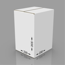 Картонная коробка 250*220*355 мм Т-23 белый