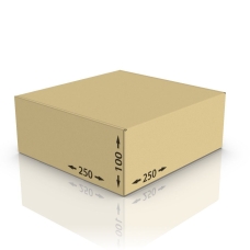 Гофроупаковка FEFCO 0427 250*250*100 мм Т-23 бурый «E»