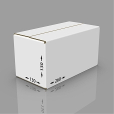 Картонная коробка 260*130*130 мм белый