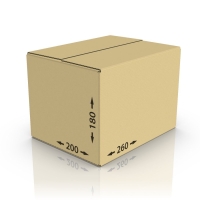 Картонная коробка 260*200*180 мм Т-23 бурый