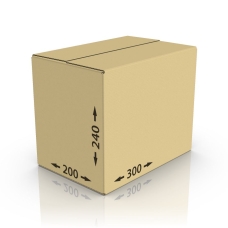 Картонная коробка 300*200*240 мм, Т-23 бур.
