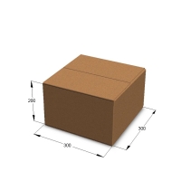 Картонная коробка 300*300*200 мм Т-23 бур.