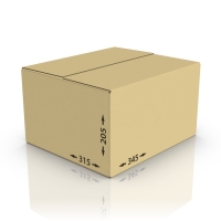 Картонная коробка 345*315*205 мм, Т-23 бур.