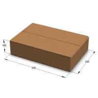 Картонная коробка 520*320*100 мм, Т-22 бур.