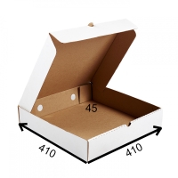 Гофролоток «пицца» (410*410*45 мм) Т-23 бел. «В» с техотверстиями