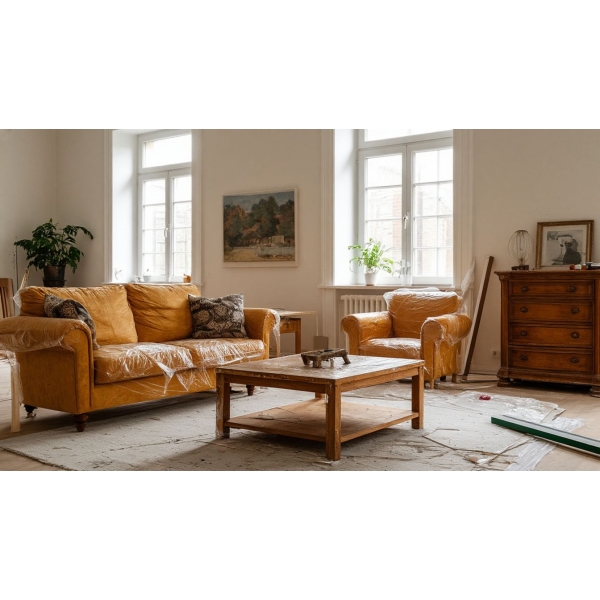 Как и чем защитить мебель во время ремонта