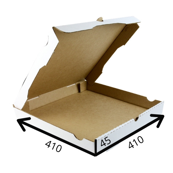 Коробка для пиццы 41*41*4.5 см (белая)