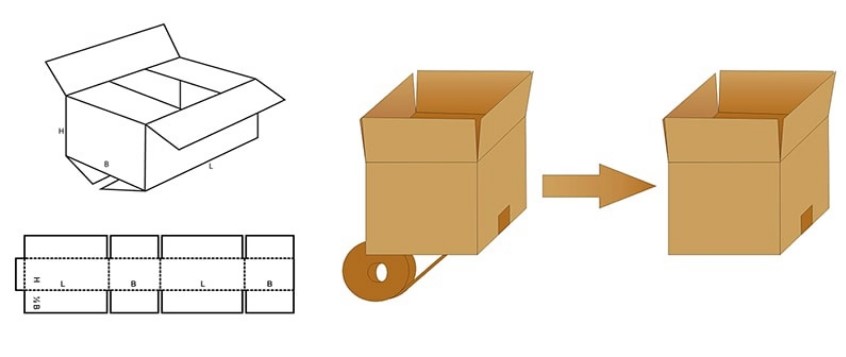 как правильно сложить коробку из картона